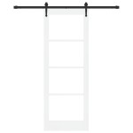 vidaXL Ușă glisantă Manual Alb 78 x 211 cm Lemn și metal