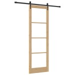 vidaXL Ușă glisantă Manual Maro 78 x 232 cm Lemn și metal vidaXL Ușă glisantă Manual Maro 78 x 232 cm Lemn și metal