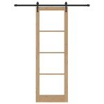 vidaXL Ușă glisantă Manual Maro 78 x 232 cm Lemn și metal vidaXL Ușă glisantă Manual Maro 78 x 232 cm Lemn și metal