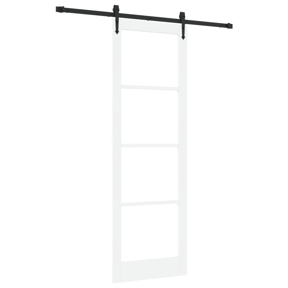vidaXL Ușă glisantă Manual Alb 78 x 232 cm Lemn și metal