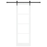 vidaXL Ușă glisantă Manual Alb 78 x 232 cm Lemn și metal vidaXL Ușă glisantă Manual Alb 78 x 232 cm Lemn și metal