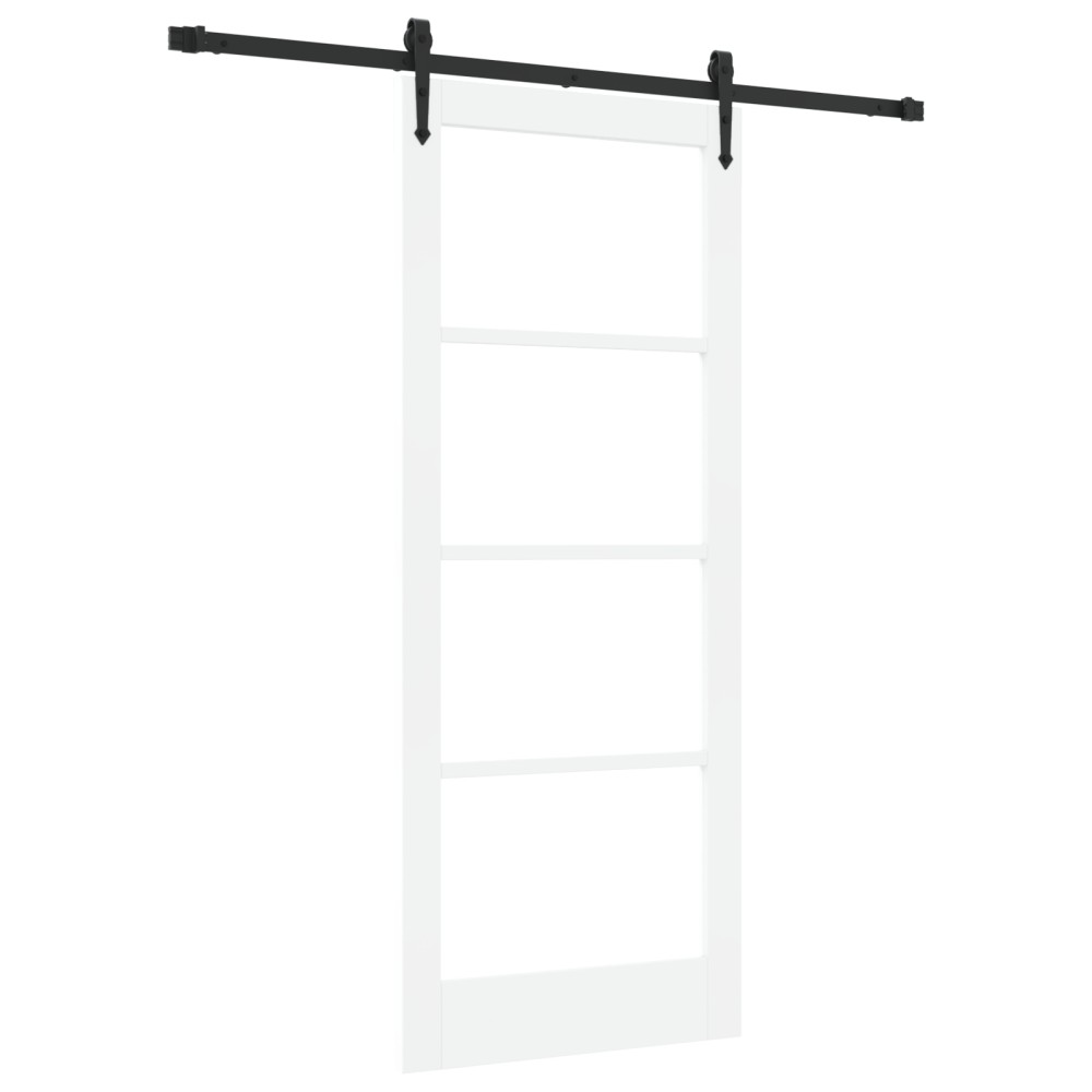 vidaXL Ușă glisantă Manual Alb 83 x 202 cm Lemn și metal