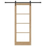 vidaXL Ușă glisantă Manual Maro 83 x 211 cm Lemn și metal vidaXL Ușă glisantă Manual Maro 83 x 211 cm Lemn și metal