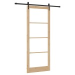 vidaXL Ușă glisantă Manual Maro 83 x 232 cm Lemn și metal vidaXL Ușă glisantă Manual Maro 83 x 232 cm Lemn și metal