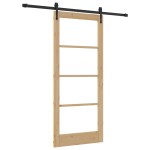vidaXL Ușă glisantă Maro 86 x 198.5 cm Lemn și metal