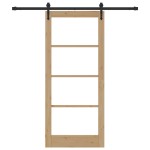 vidaXL Ușă glisantă Maro 86 x 198.5 cm Lemn și metal