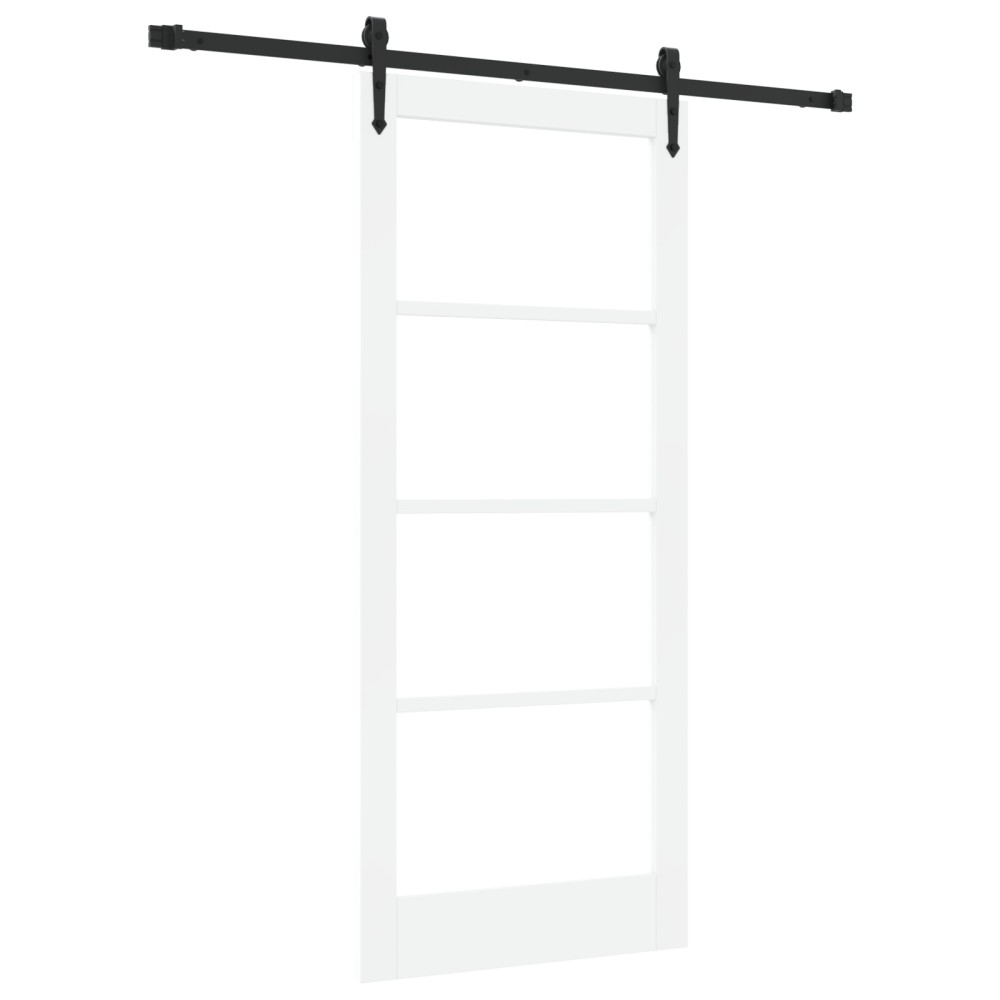 vidaXL Ușă glisantă Manual Alb 86 x 198.5 cm Lemn și metal