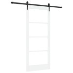 vidaXL Ușă glisantă Manual Alb 86 x 198.5 cm Lemn și metal vidaXL Ușă glisantă Manual Alb 86 x 198.5 cm Lemn și metal