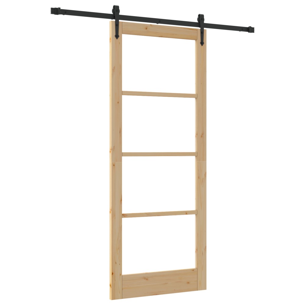vidaXL Ușă glisantă Manual Maro 86 x 211 cm Lemn și metal