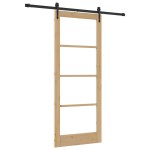 vidaXL Ușă glisantă Manual Maro 86 x 211 cm Lemn și metal