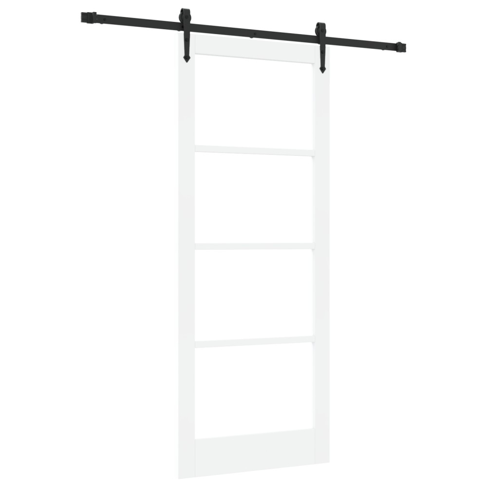 vidaXL Ușă glisantă Manual Alb 86 x 211 cm Lemn și metal