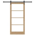 vidaXL Ușă glisantă Manual Maro 93 x 202 cm Lemn și metal