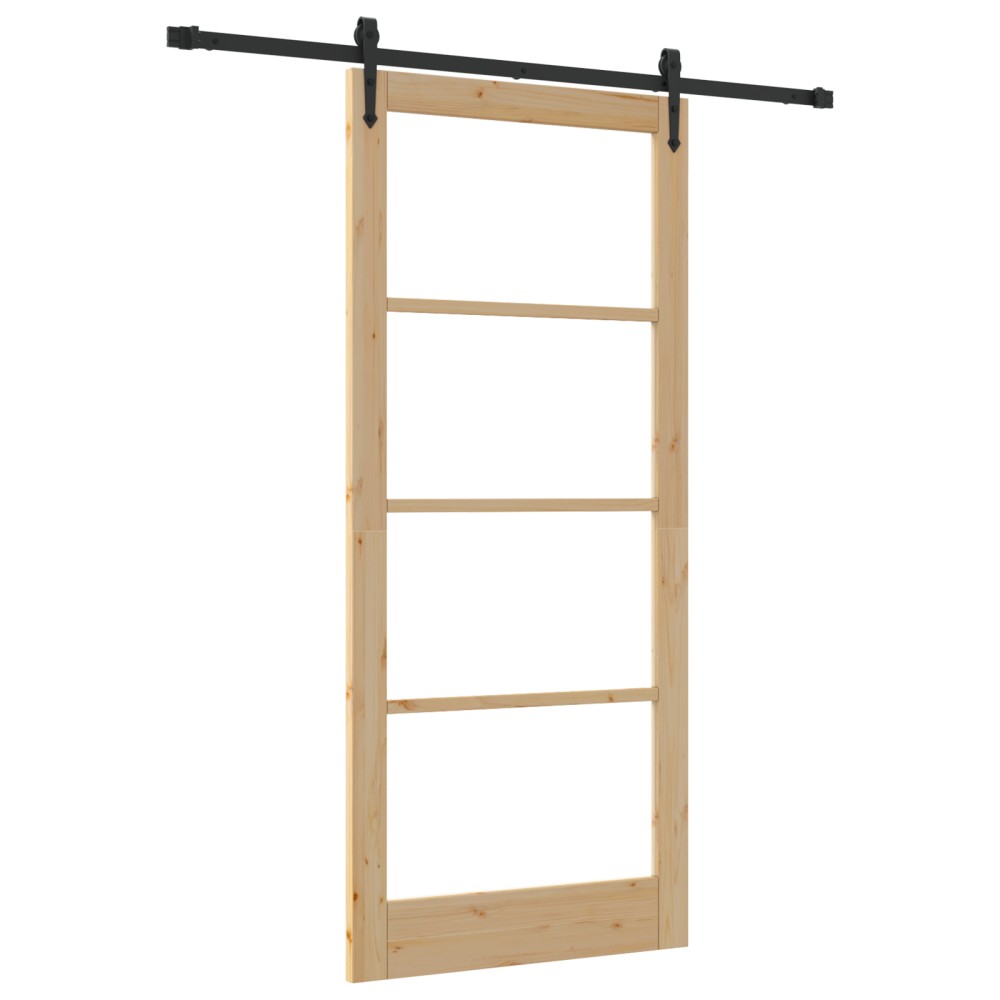 vidaXL Ușă glisantă Manual Maro 93 x 211 cm Lemn și metal