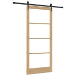 vidaXL Ușă glisantă Manual Maro 93 x 211 cm Lemn și metal