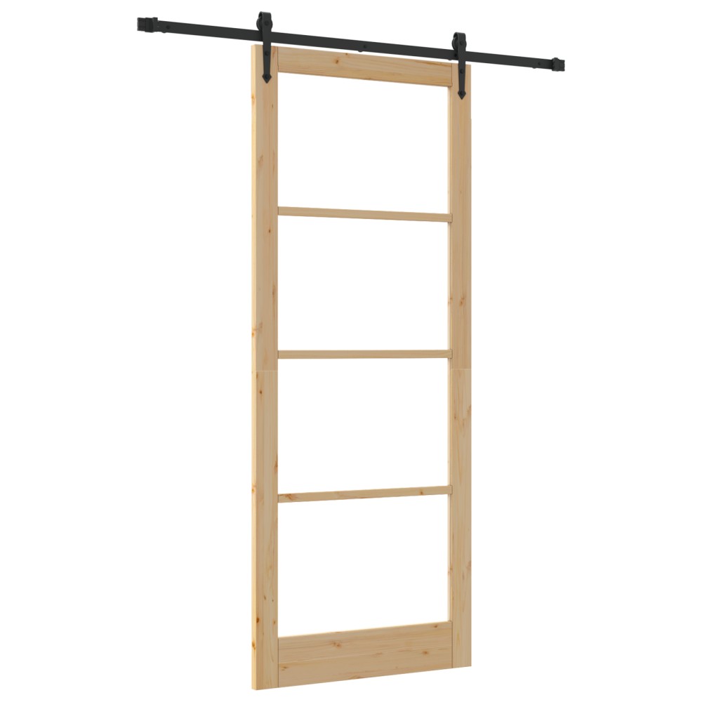 vidaXL Ușă glisantă Manual Maro 93 x 232 cm Lemn și metal