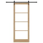 vidaXL Ușă glisantă Manual Maro 93 x 232 cm Lemn și metal