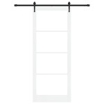 vidaXL Ușă glisantă Manual Alb 93 x 232 cm Lemn și metal vidaXL Ușă glisantă Manual Alb 93 x 232 cm Lemn și metal