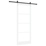 vidaXL Ușă glisantă Manual Alb 93 x 232 cm Lemn și metal vidaXL Ușă glisantă Manual Alb 93 x 232 cm Lemn și metal