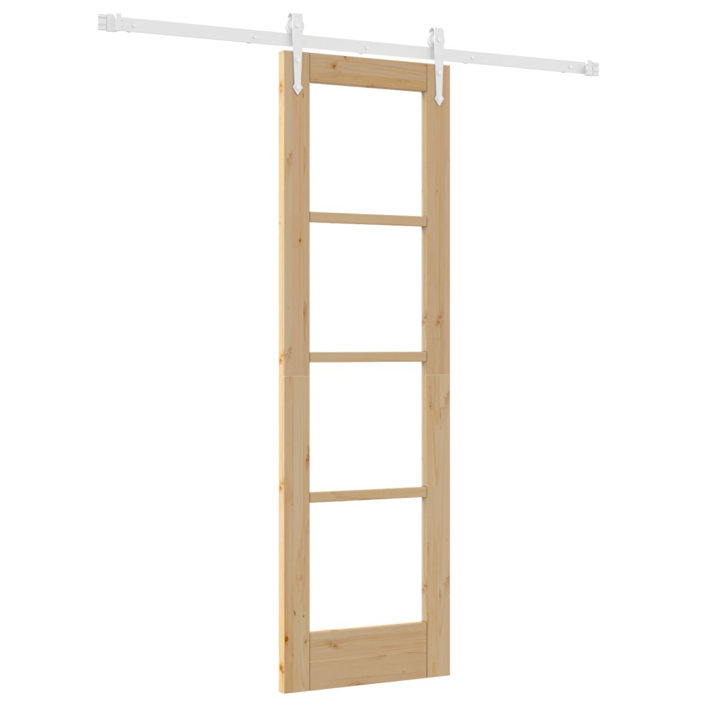 vidaXL Ușă glisantă Manual Maro 61 x 198.5 cm Lemn și metal