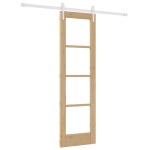 vidaXL Ușă glisantă Manual Maro 61 x 198.5 cm Lemn și metal vidaXL Ușă glisantă Manual Maro 61 x 198.5 cm Lemn și metal