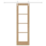 vidaXL Ușă glisantă Manual Maro 61 x 198.5 cm Lemn și metal vidaXL Ușă glisantă Manual Maro 61 x 198.5 cm Lemn și metal