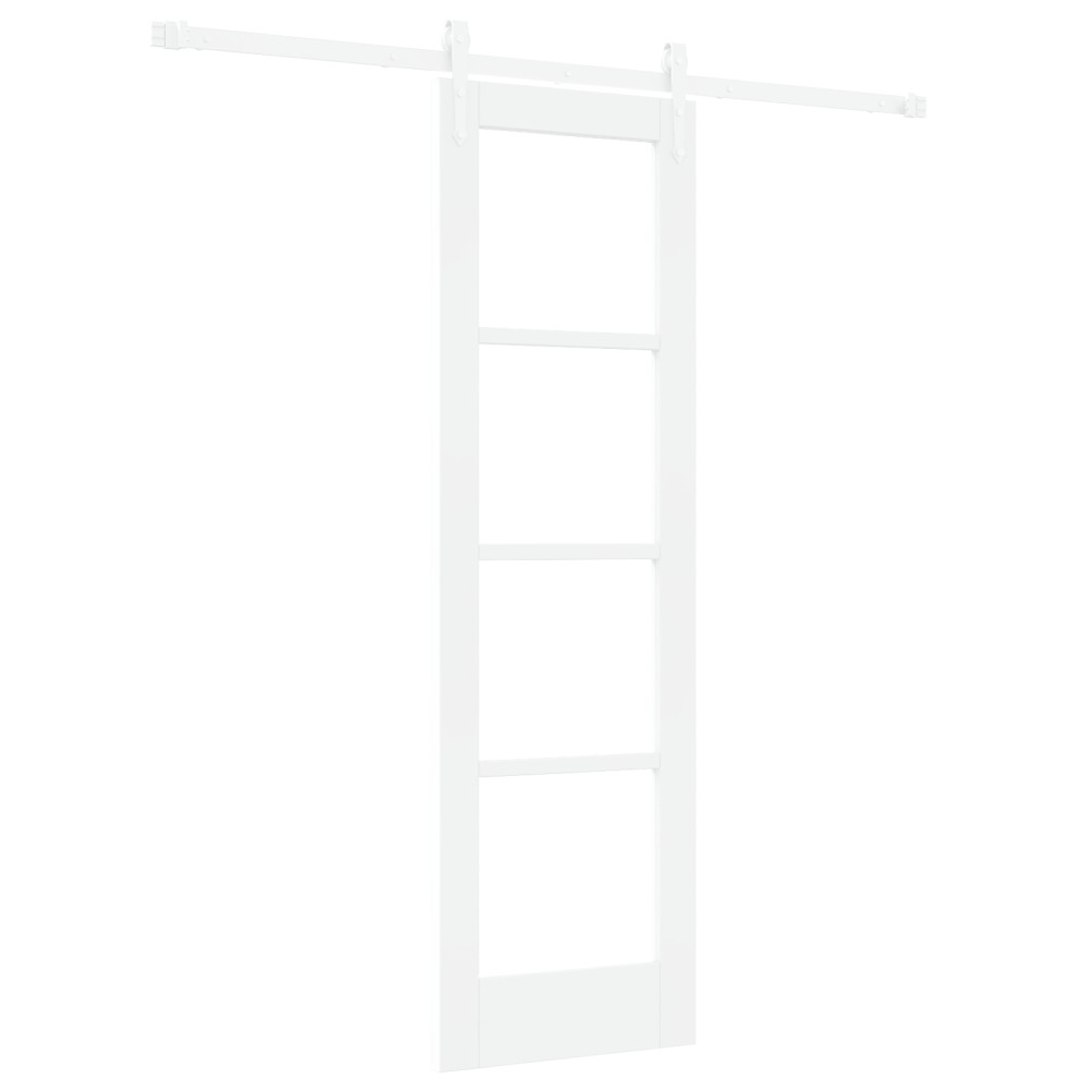 vidaXL Ușă glisantă Manual Alb 61 x 198.5 cm Lemn și metal