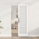 vidaXL Ușă glisantă Manual Alb 61 x 198.5 cm Lemn și metal
