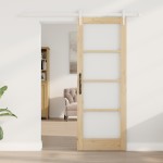 vidaXL Ușă glisantă Manual Maro 73.5 x 198.5 cm Lemn și metal vidaXL Ușă glisantă Manual Maro 73.5 x 198.5 cm Lemn și metal