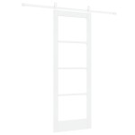 vidaXL Ușă glisantă Manual Alb 73.5 x 198.5 cm Lemn și metal vidaXL Ușă glisantă Manual Alb 73.5 x 198.5 cm Lemn și metal