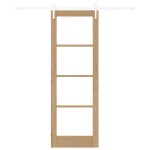 vidaXL Ușă glisantă Manual Maro 73.5 x 211 cm Lemn și metal vidaXL Ușă glisantă Manual Maro 73.5 x 211 cm Lemn și metal