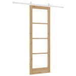 vidaXL Ușă glisantă Manual Maro 73.5 x 211 cm Lemn și metal vidaXL Ușă glisantă Manual Maro 73.5 x 211 cm Lemn și metal