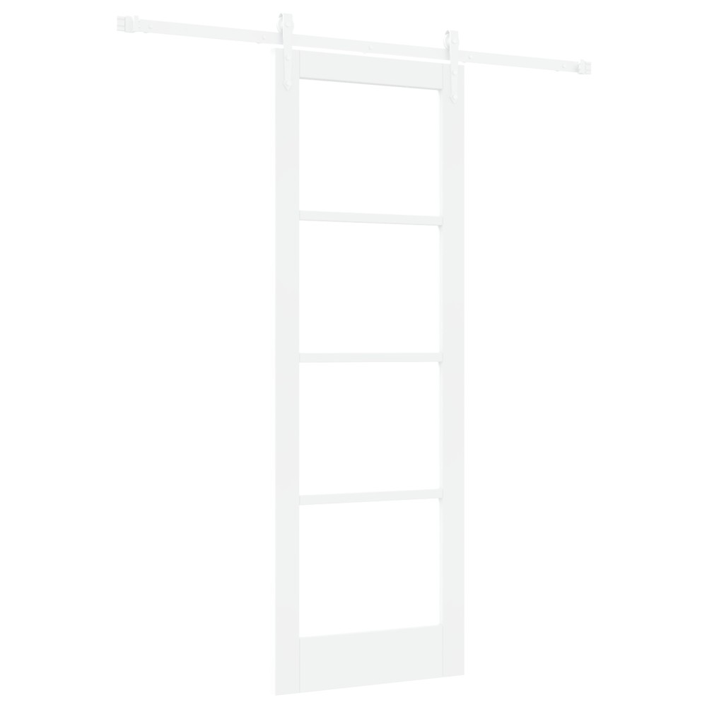 vidaXL Ușă glisantă Manual Alb 73.5 x 211 cm Lemn și metal