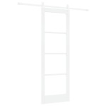 vidaXL Ușă glisantă Manual Alb 73.5 x 211 cm Lemn și metal vidaXL Ușă glisantă Manual Alb 73.5 x 211 cm Lemn și metal