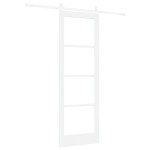 vidaXL Ușă glisantă Manual Alb 73.5 x 211 cm Lemn și metal vidaXL Ușă glisantă Manual Alb 73.5 x 211 cm Lemn și metal