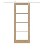 vidaXL Ușă glisantă Manual Maro 78 x 202 cm Lemn și metal vidaXL Ușă glisantă Manual Maro 78 x 202 cm Lemn și metal