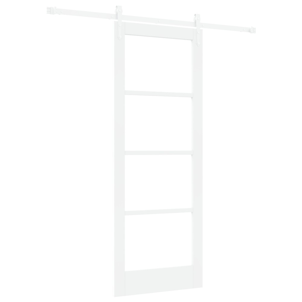 vidaXL Ușă glisantă Manual Alb 78 x 202 cm Lemn și metal