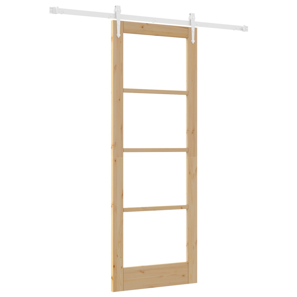 vidaXL Ușă glisantă Manual Maro 78 x 211 cm Lemn și metal
