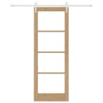 vidaXL Ușă glisantă Manual Maro 78 x 211 cm Lemn și metal vidaXL Ușă glisantă Manual Maro 78 x 211 cm Lemn și metal