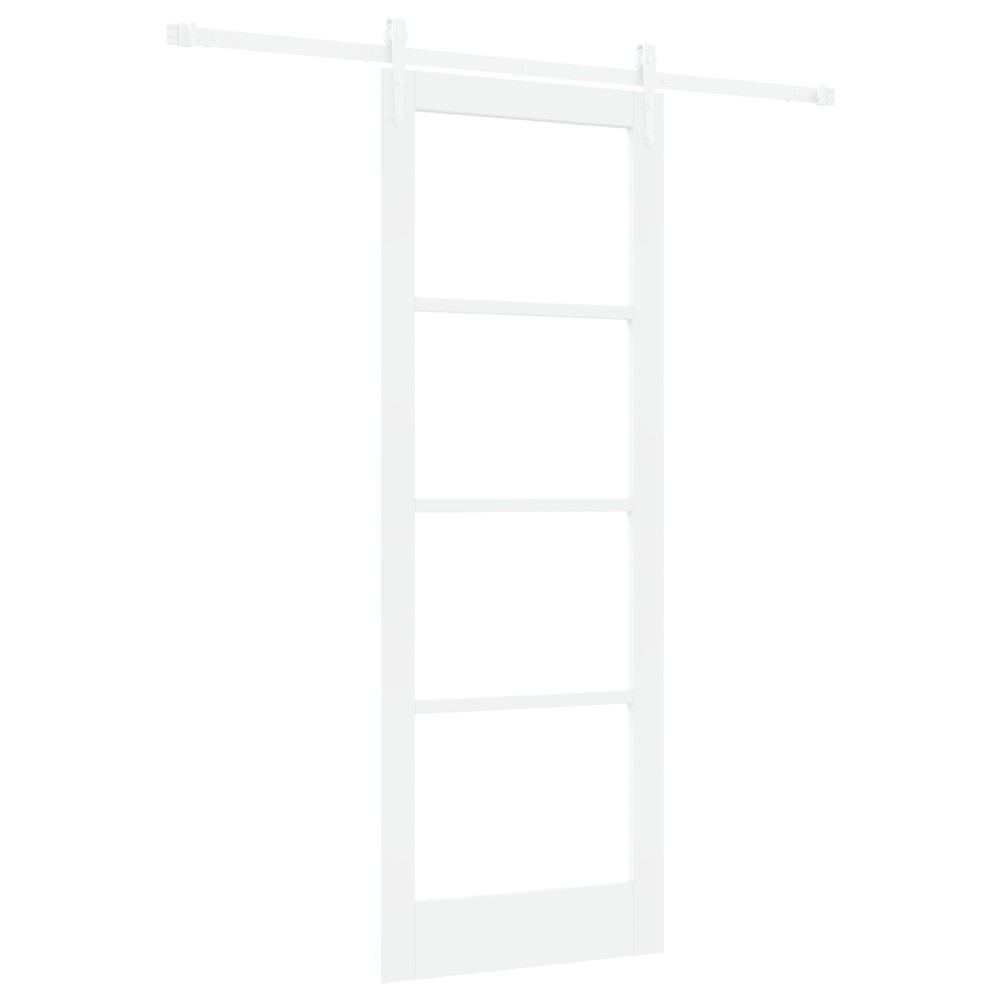 vidaXL Ușă glisantă Manual Alb 78 x 211 cm Lemn și metal