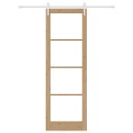 vidaXL Ușă glisantă Manual Maro 78 x 232 cm Lemn și metal vidaXL Ușă glisantă Manual Maro 78 x 232 cm Lemn și metal