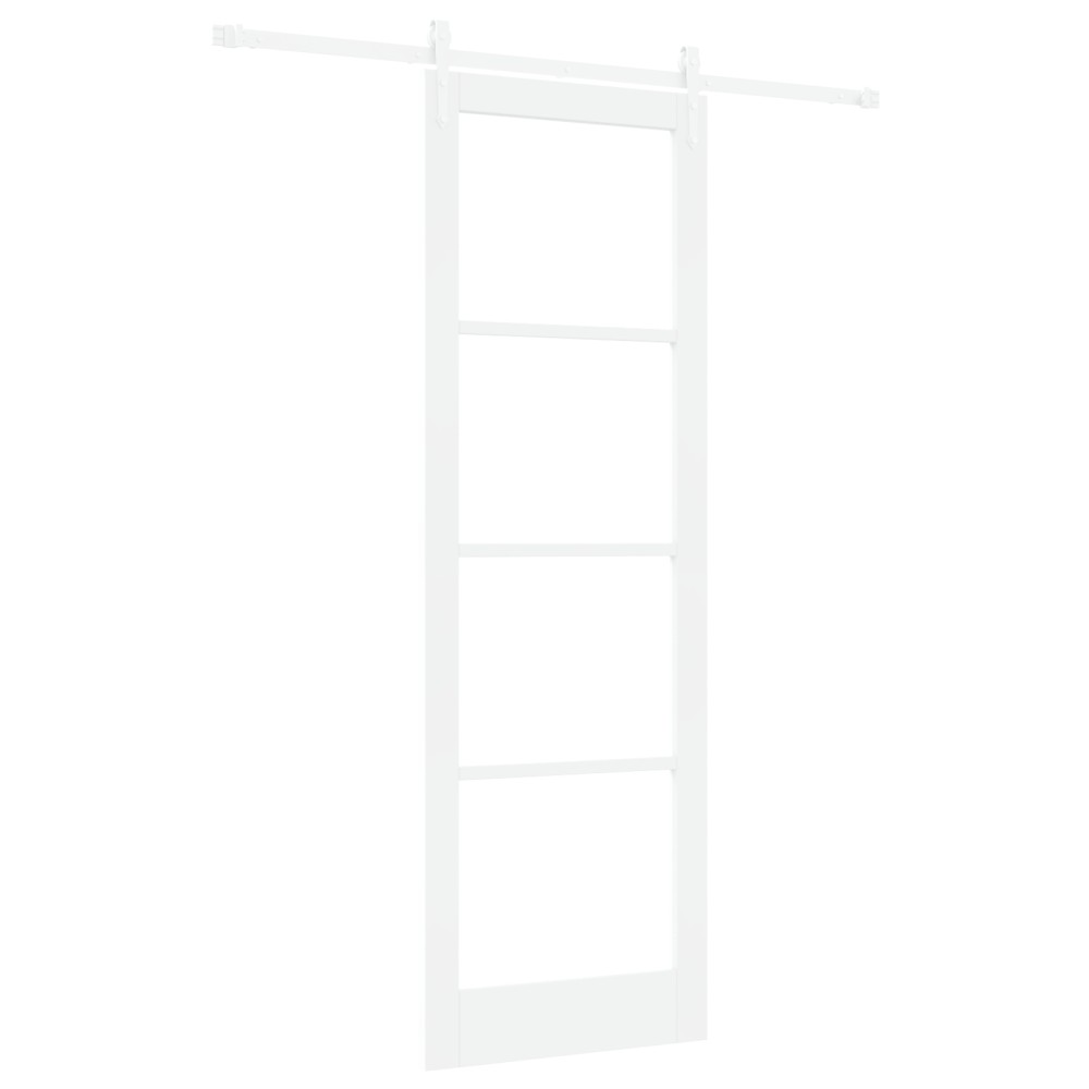 vidaXL Ușă glisantă Manual Alb 78 x 232 cm Lemn și metal