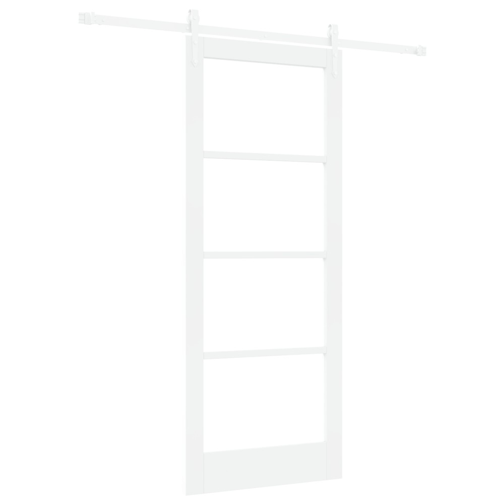 vidaXL Ușă glisantă Manual Alb 83 x 202 cm Lemn și metal