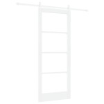 vidaXL Ușă glisantă Manual Alb 83 x 202 cm Lemn și metal