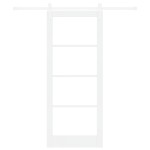 vidaXL Ușă glisantă Manual Alb 83 x 202 cm Lemn și metal