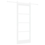 vidaXL Ușă glisantă Manual Alb 83 x 202 cm Lemn și metal