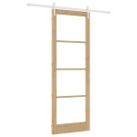 vidaXL Ușă glisantă Manual Maro 83 x 232 cm Lemn și metal vidaXL Ușă glisantă Manual Maro 83 x 232 cm Lemn și metal
