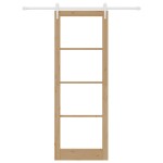 vidaXL Ușă glisantă Manual Maro 83 x 232 cm Lemn și metal vidaXL Ușă glisantă Manual Maro 83 x 232 cm Lemn și metal