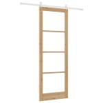 vidaXL Ușă glisantă Manual Maro 83 x 232 cm Lemn și metal vidaXL Ușă glisantă Manual Maro 83 x 232 cm Lemn și metal