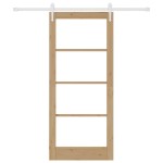 vidaXL Ușă glisantă Manual Maro 86 x 198.5 cm Lemn și metal