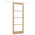 vidaXL Ușă glisantă Manual Maro 86 x 211 cm Lemn și metal